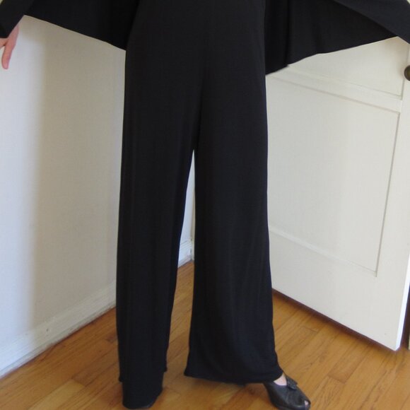 NWT HALSTON Black Cape Jumpsuit Sz 10 Classy - Picture 2 of 16